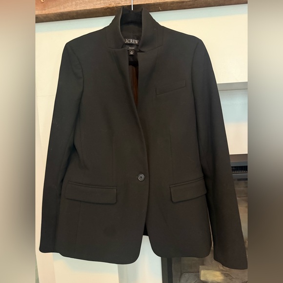 J. Crew 8 Tall Regent Blazer in four season stretch Black - Picture 3 of 7